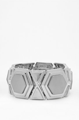 French Connection Stacked Hexagon Bracelet