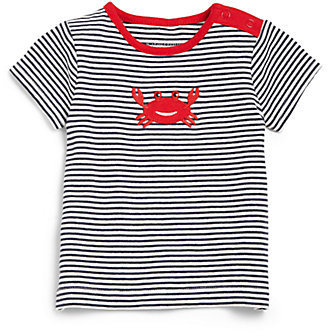 Hartstrings Infant's Striped Embroidered Crab Tee