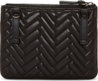 Mackage Black Quilted Leather Alby Mini Clutch