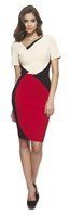 Lipsy Hybrid Luxe Crepe Daria Short Sleeved Colour Block Dress