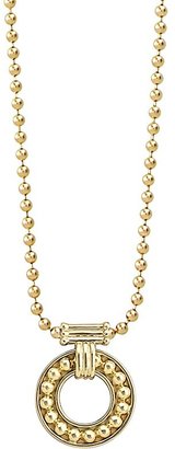 Lagos 18K Gold Circle Pendant Necklace, 16"