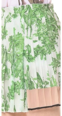 No.21 Toile Pleated Skirt