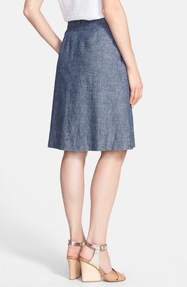 Eileen Fisher Hemp & Organic Cotton A-Line Skirt (Regular & Petite)