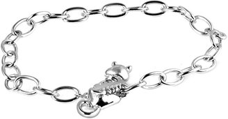 JCPenney FINE JEWELRY ASPCA Tender Voices Diamond-Accent Sterling Silver Cat & Fishbone Bracelet