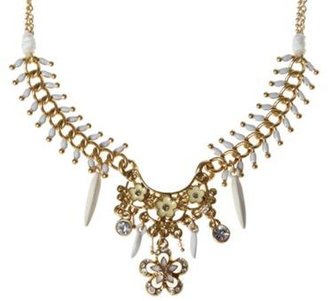 Pilgrim Gold chevron and flower necklace