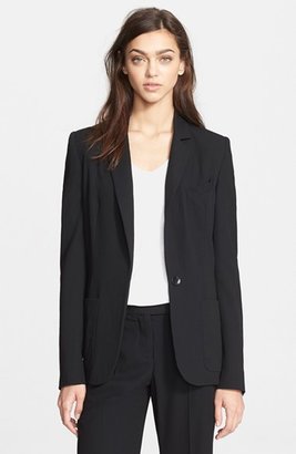 L'Agence One-Button Crepe Jacket