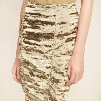 Ralph Lauren Metallic Silk Mariana Skirt