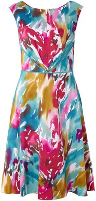 Adrianna Papell Floral Printed Fit and Flare Dress