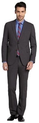 Armani 746 Armani grey wool 2 button suit with flat front pants