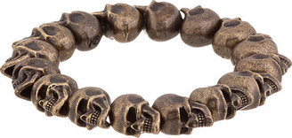 Alexander McQueen Bronze Skull Bead Bracelet