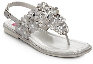 Flowers by Zoe Kid's Beth Shimmer Thong Sandals