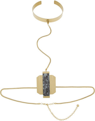 By Malene Birger Leny gold-plated resin body chain
