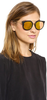 Cat Eye Wonderland Stateline Leather Sunglasses