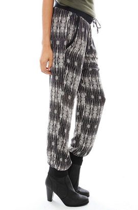 Haute Hippie Silk Sweatpant with Black Knit Trim