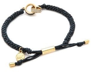 Michael Kors Pave & Baguette Braided Silk Cord Bracelet