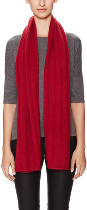Qi Cable Knit Cashmere Scarf 80" x 17"