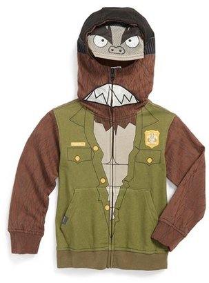 Volcom 'Brettsquatch' Glow-in-the-Dark Bigfoot Mask Hoodie (Toddler Boys)
