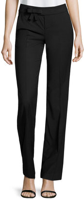 RED Valentino Bow-Detail Wide Leg Pants, Black