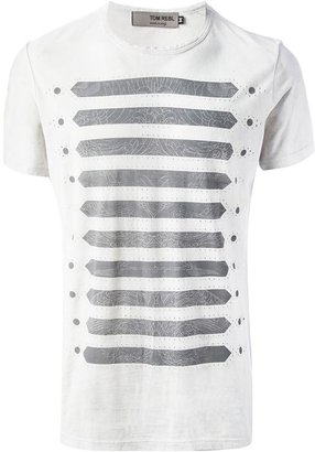 Tom Rebl stripe print T-shirt