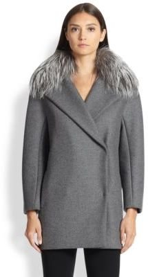 Max Mara Fur-Collar Wool & Cashmere Coat