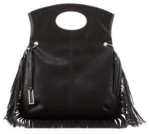 Urban Originals Style Icon Fringe-Trimmed Shoulder Bag, Black