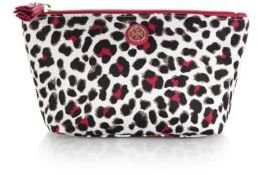 Tory Burch Trapeze Leopard-Patterned Cosmetic Case