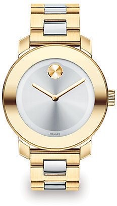 Movado Bold Two-Tone IP Stainless Steel Bracelet Watch/36MM