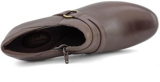 Clarks Promise Katy Womens Brown Leather Booties