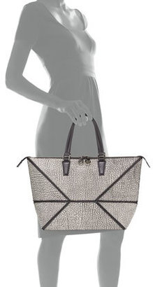 Hanaa-Fu Sargas Crackled Leather Tote Bag, Frosty White