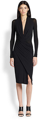 Donna Karan Jersey Wrap-Around Dress