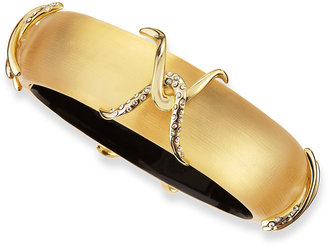 Alexis Bittar Kinshasa Pave Crystal X Liquid Lucite Bracelet, Golden
