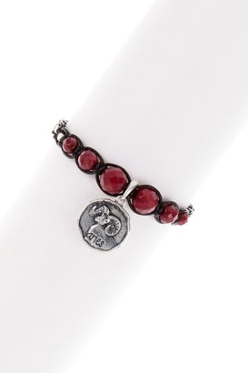 Lucky Brand Zodiac Aries Leather Beaded Bracelet