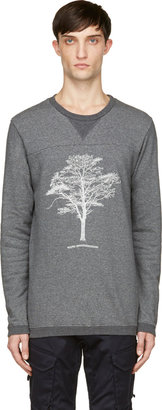 White Mountaineering Grey Embroidered Tree Sweatshirt