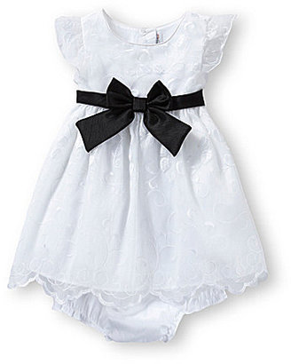 Sweet Heart Rose 12-24 Months Embroidered-Overlay Woven Dress
