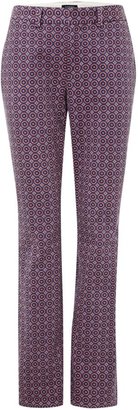 Lands' End Mid Rise Straight Leg Patterned Chinos