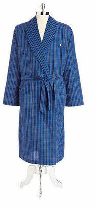Polo Ralph Lauren Plaid Woven Cotton Robe -- Large/X-Large