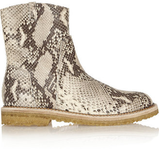 Maison Martin Margiela 7812 Maison Martin Margiela Snake-effect leather ankle boots