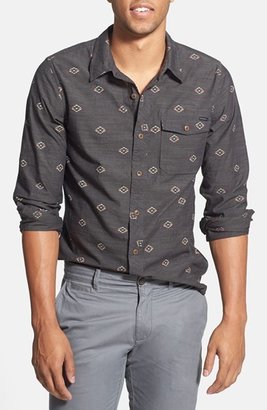 O'Neill 'Reserve' Trim Fit Long Sleeve Chambray Print Woven Shirt