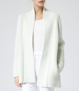 Reiss Jared CHUNKY BELL SLEEVE CARDIGAN ICICLE