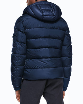 Moncler Himalaya Puffer Jacket with Hood, Blue