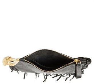 Valentino 'Gryphon' Fringe Leather Clutch