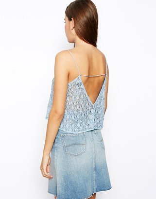 ASOS Cami Top in Beaded Lace