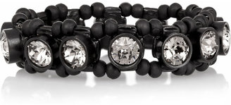 Philippe Audibert Olive crystal and bead bracelet