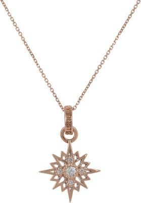 Sara Weinstock Diamond & Rose Gold Starburst Pendant Necklace