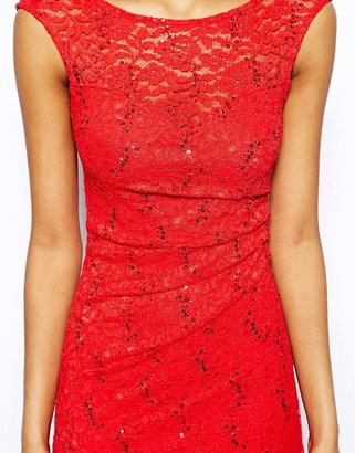 Lipsy Sequin Lace Body-Conscious Dress