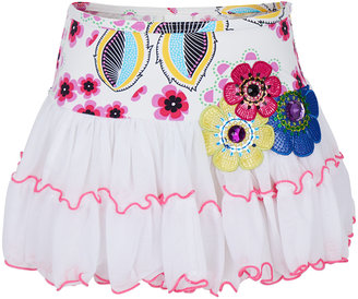 Pate De Sable Flower Print Frivole Tiered Skirt