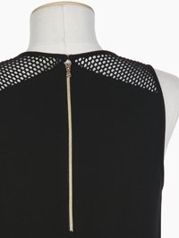 L'Agence Sweetheart Dress With Knit Mesh Bodice