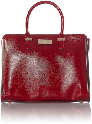 House of Fraser Juno Red large saffiano tote bag