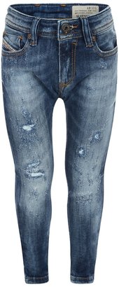 Diesel Boys Blue Denim 'Sleenker' Skinny Fit Jeans