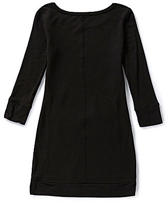 Jessica Simpson 7-16 Toni Faux-Leather-Inset Sweater Dress